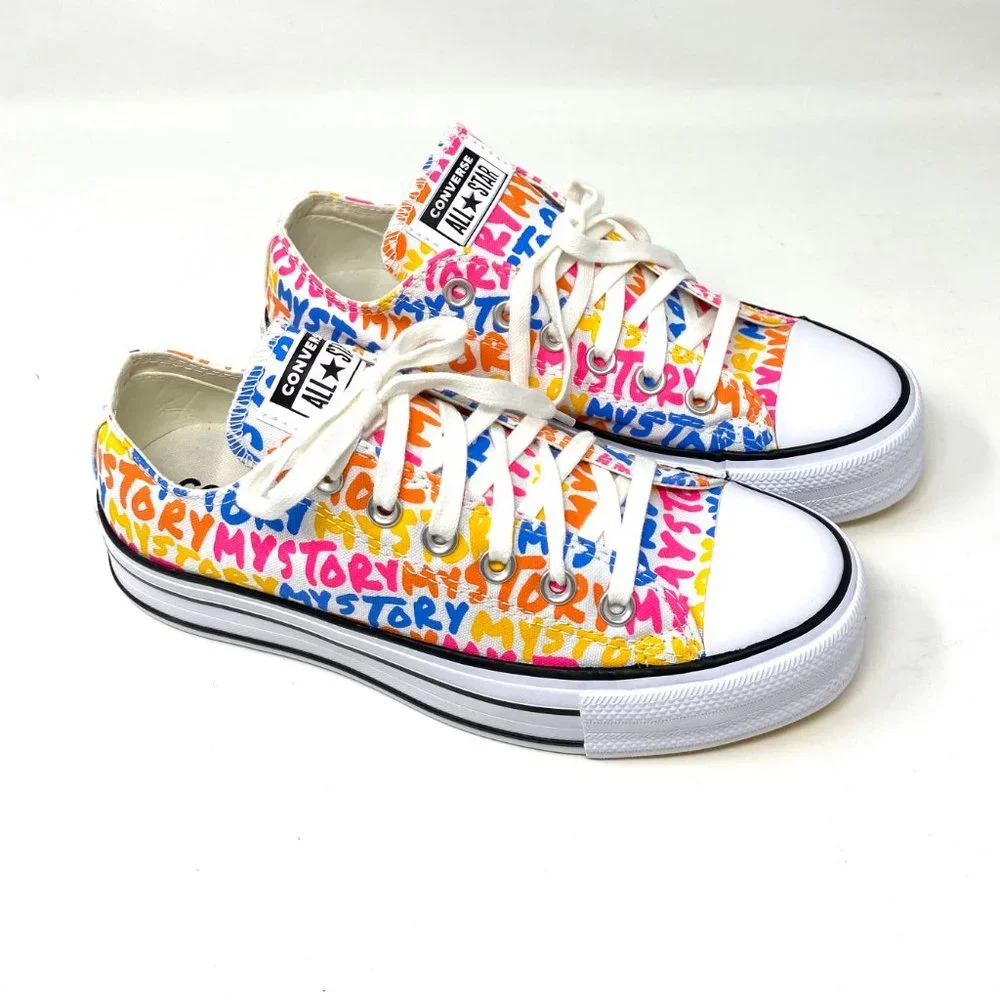 Converse Women's Size 7 570322C CTAS Double Stack LIFT OX Platform Print Sneaker - Picture 2 of 10